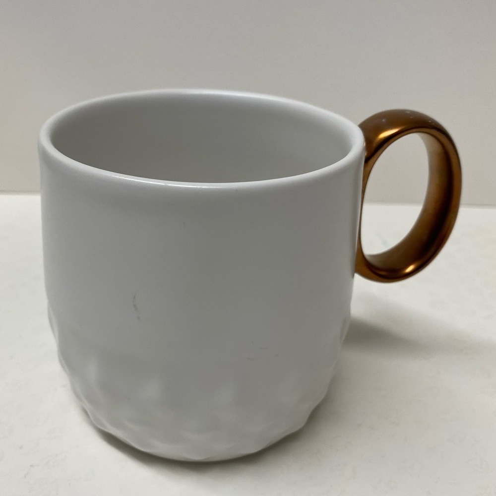 Starbucks Jewel Coffee Tea Mug Cup Gold Handle 12 ounces